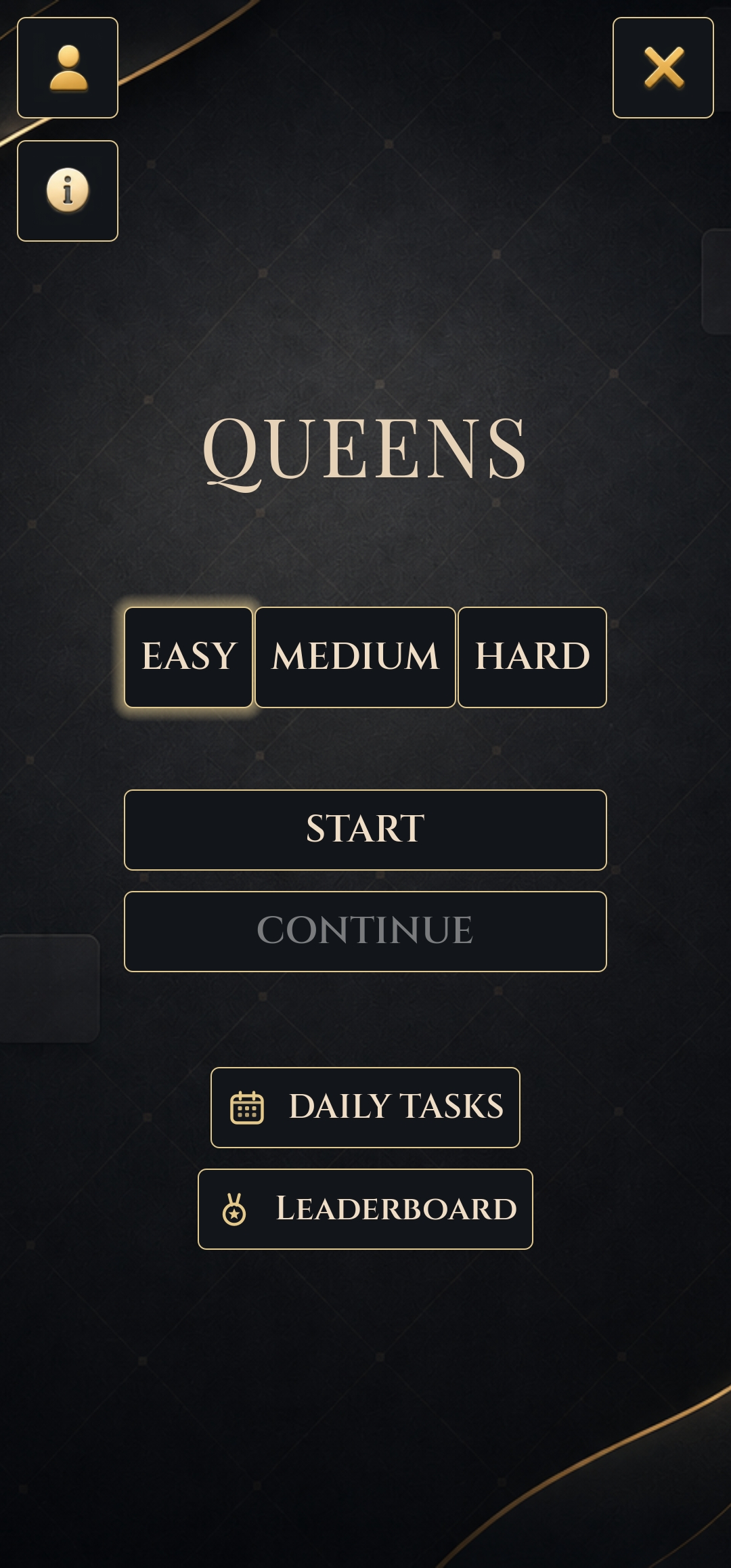 Queens game screenshot