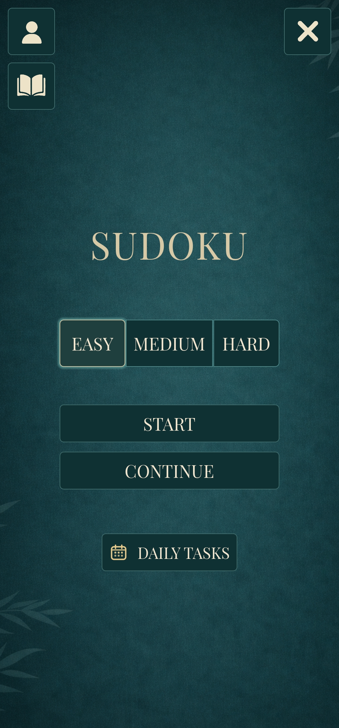 Sudoku game screenshot